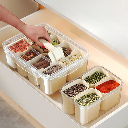 Large Capacity Food Storage Tray with Compartments