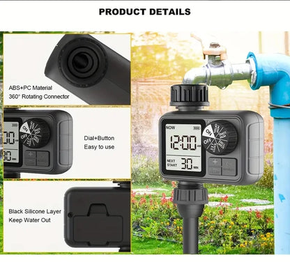 Programmable Automatic Irrigation Timer for Garden Hoses