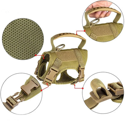 Tactical Cat Harness & Leash Set with Velcro Patches