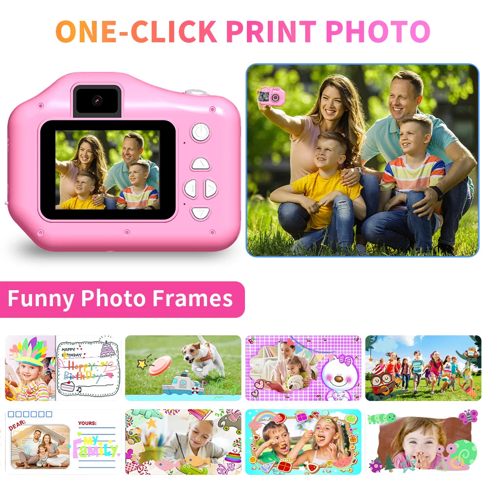 Children Instant Printing Camera 1080P For 4-12 Years