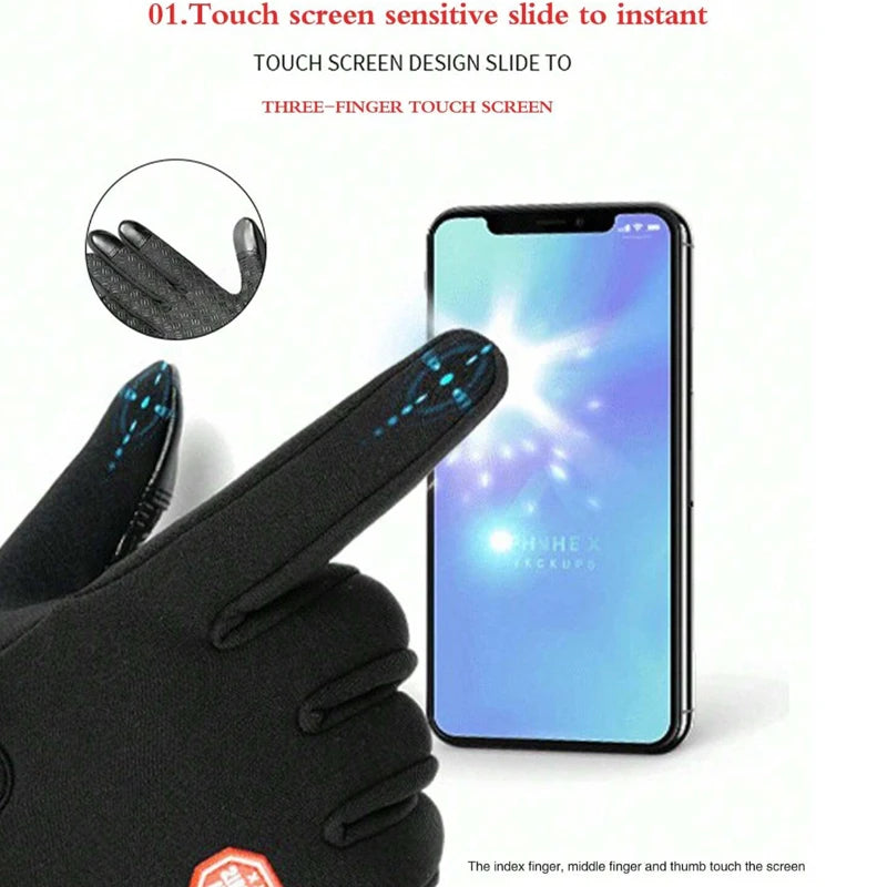 Double Layer Thermal Touch Screen Sports Gloves