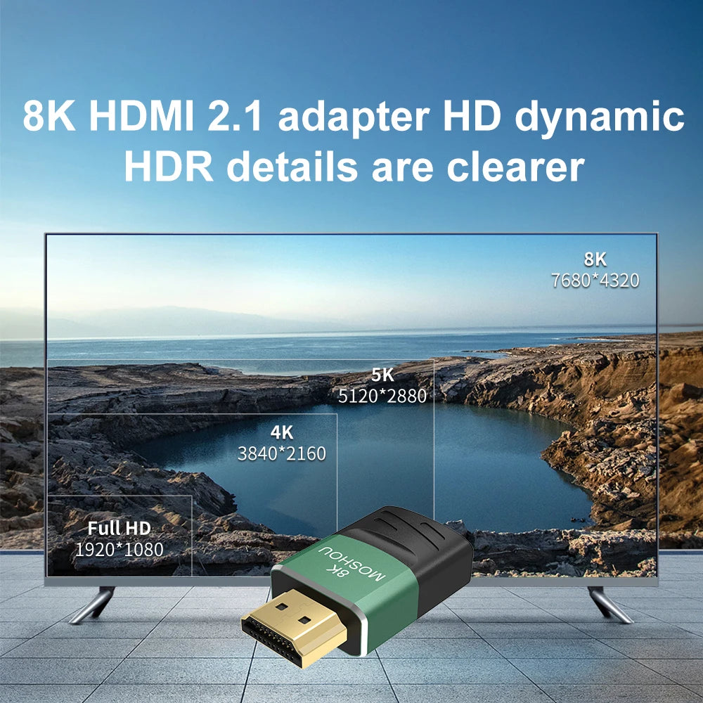 MOSHOU 8K HDMI 2.1 Adapter Cable Converter