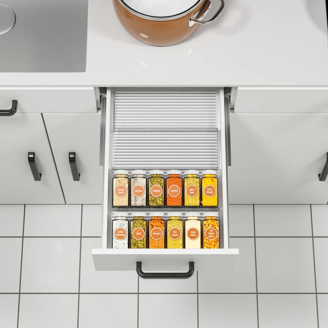 Adjustable Multi-Layer Kitchen Spice Storage Rack