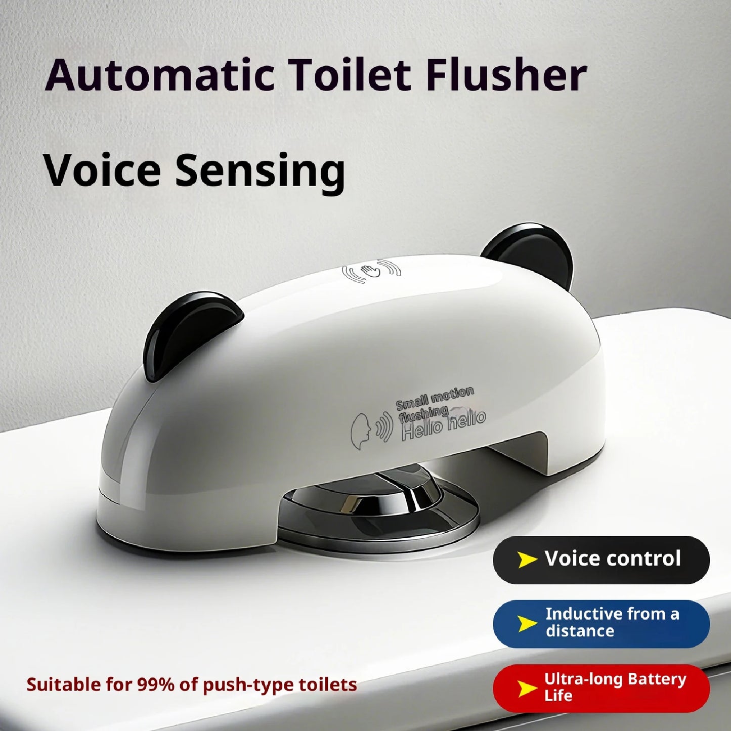 Voice-Control Touchless Toilet Auto Flusher