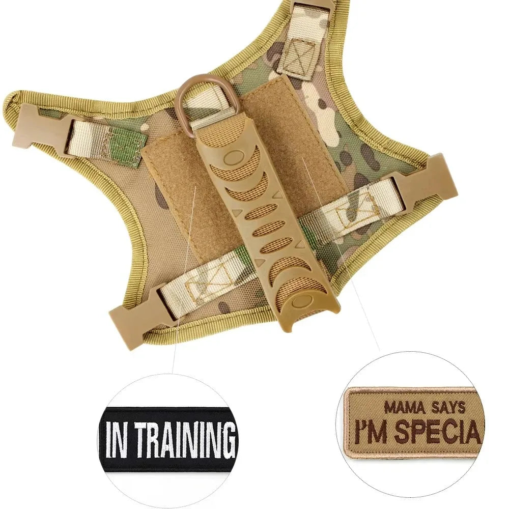 Tactical Cat Harness & Leash Set with Velcro Patches
