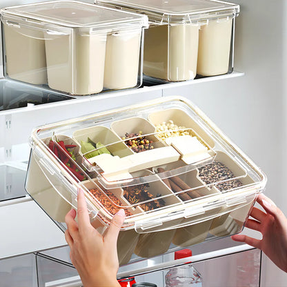 Large Capacity Food Storage Tray with Compartments
