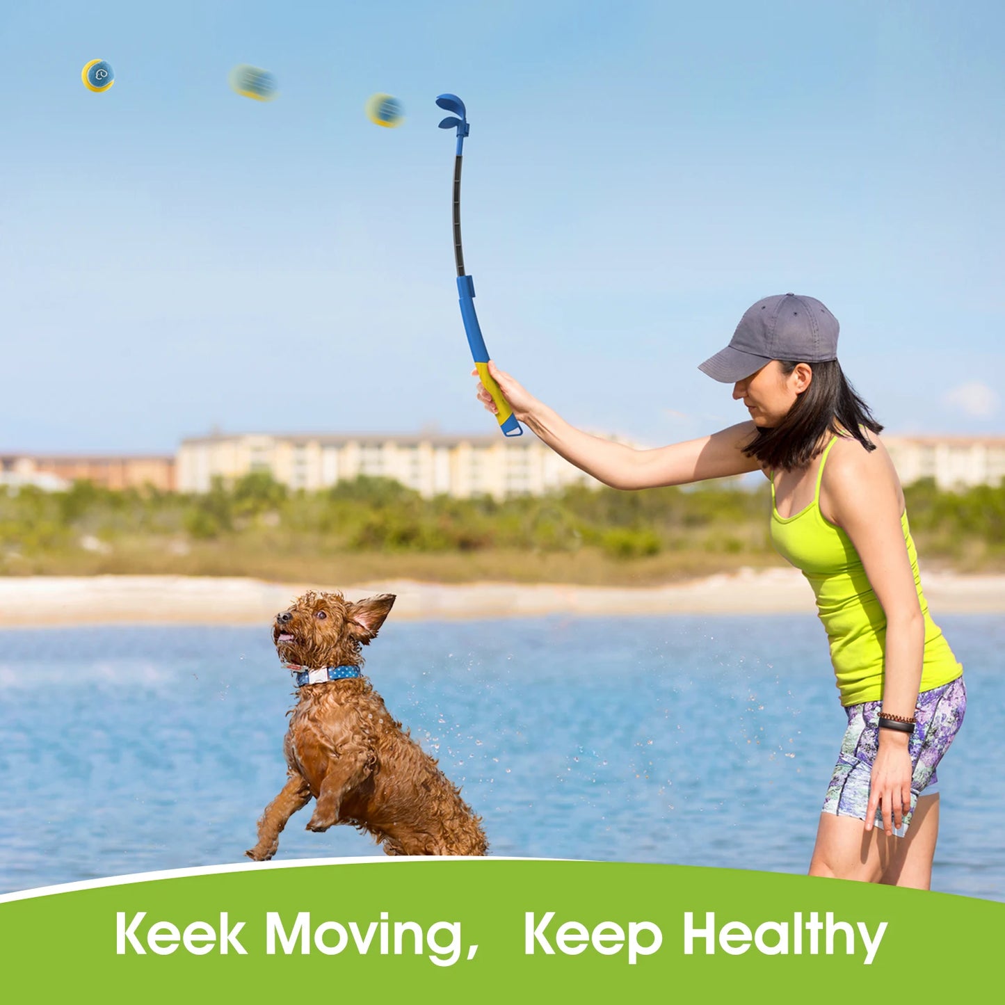 SUPERDESIGN Adjustable Dog Ball Launcher