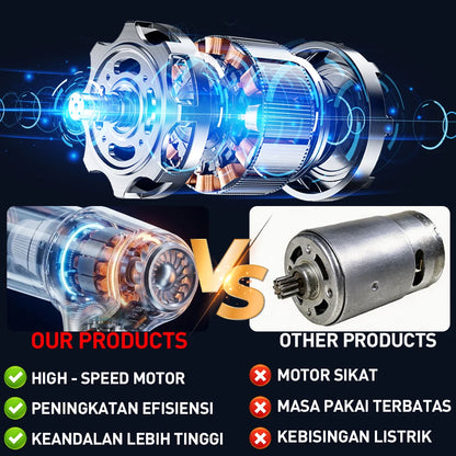 Wireless 3-in-1 Portable Car Vacuum with HEPA Filter & USB-C Charging