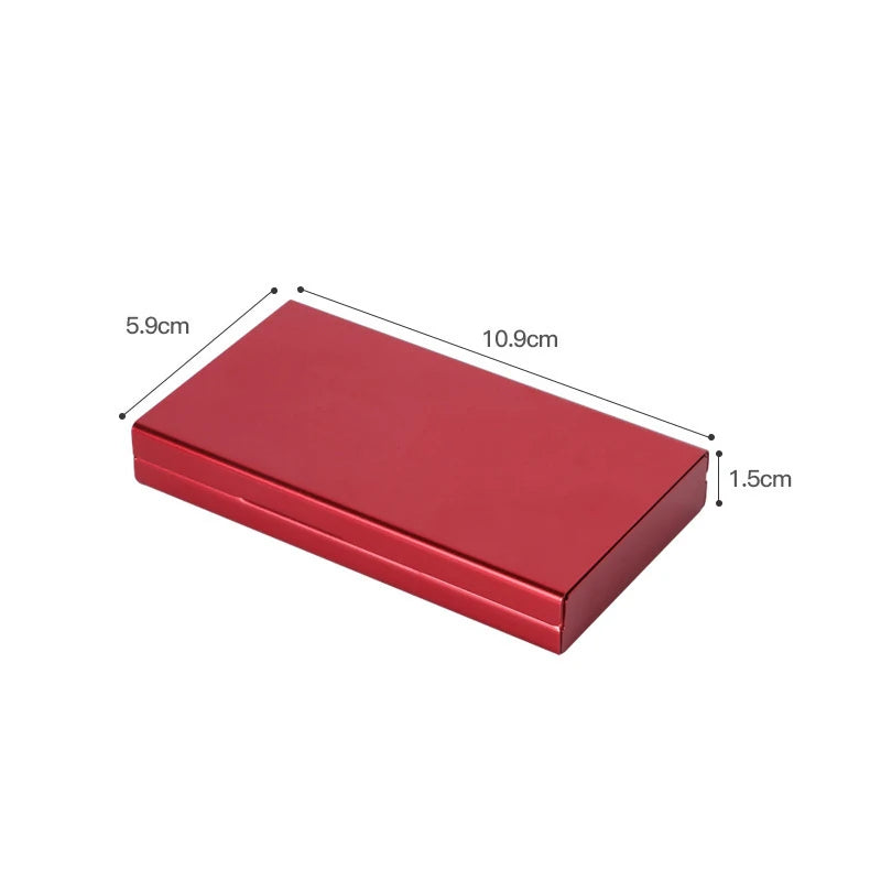 Portable Pocket  Slim Metal Cigarette Case Box