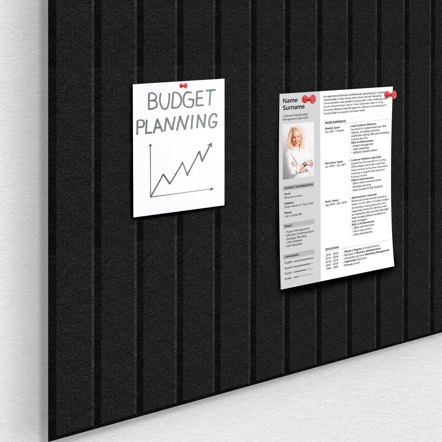 Large Felt Bulletin Board Wall Tiles
