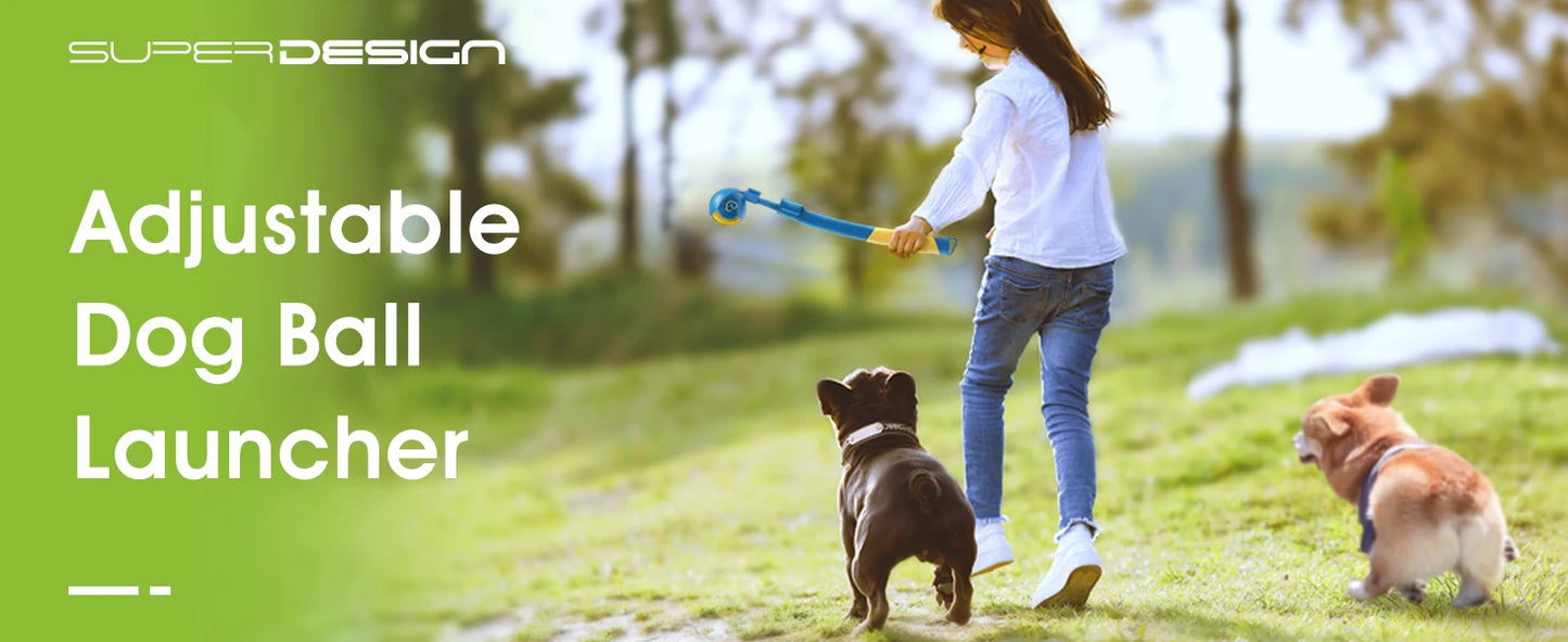 SUPERDESIGN Adjustable Dog Ball Launcher
