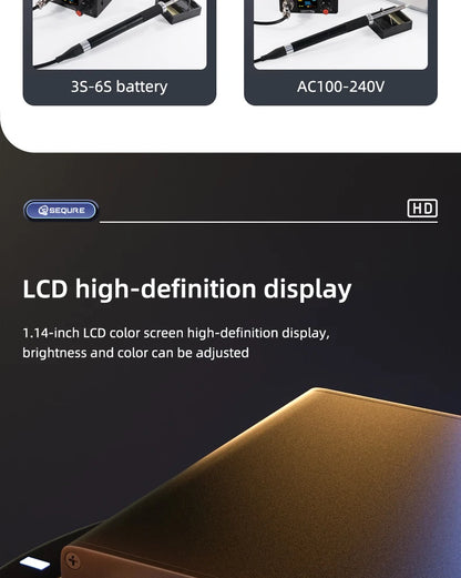 SEQURE MSS12 Pro Soldering Station Supports PD|QC|AC100-240V|3S-6S RC