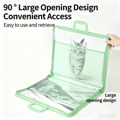 A3 Transparent Document Storage Bag with Handle