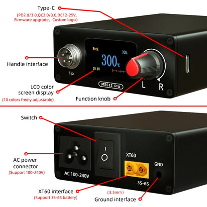 SEQURE MSS12 Pro Soldering Station Supports PD|QC|AC100-240V|3S-6S RC