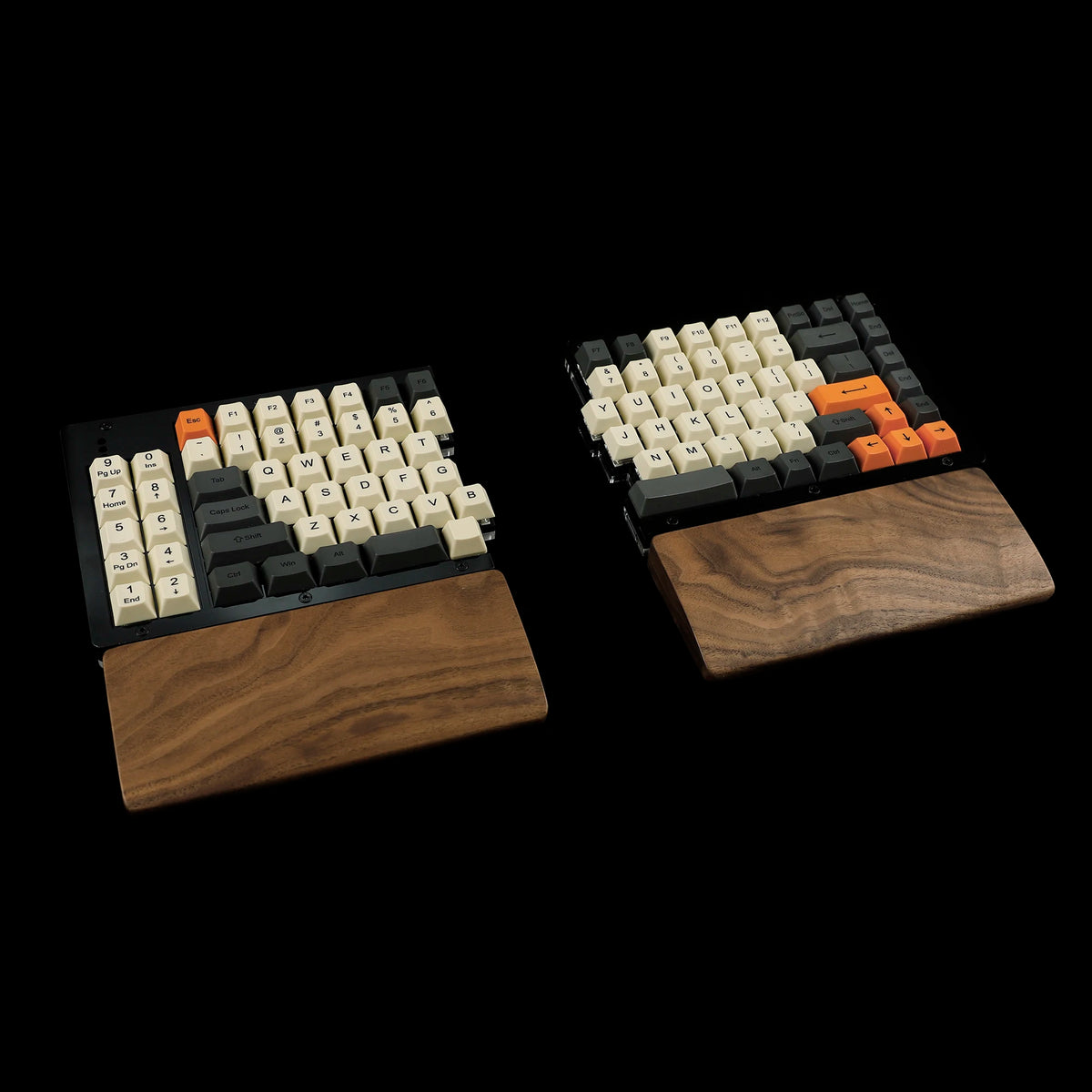 Wooden Walnut Wrist Rest for Split Keyboard