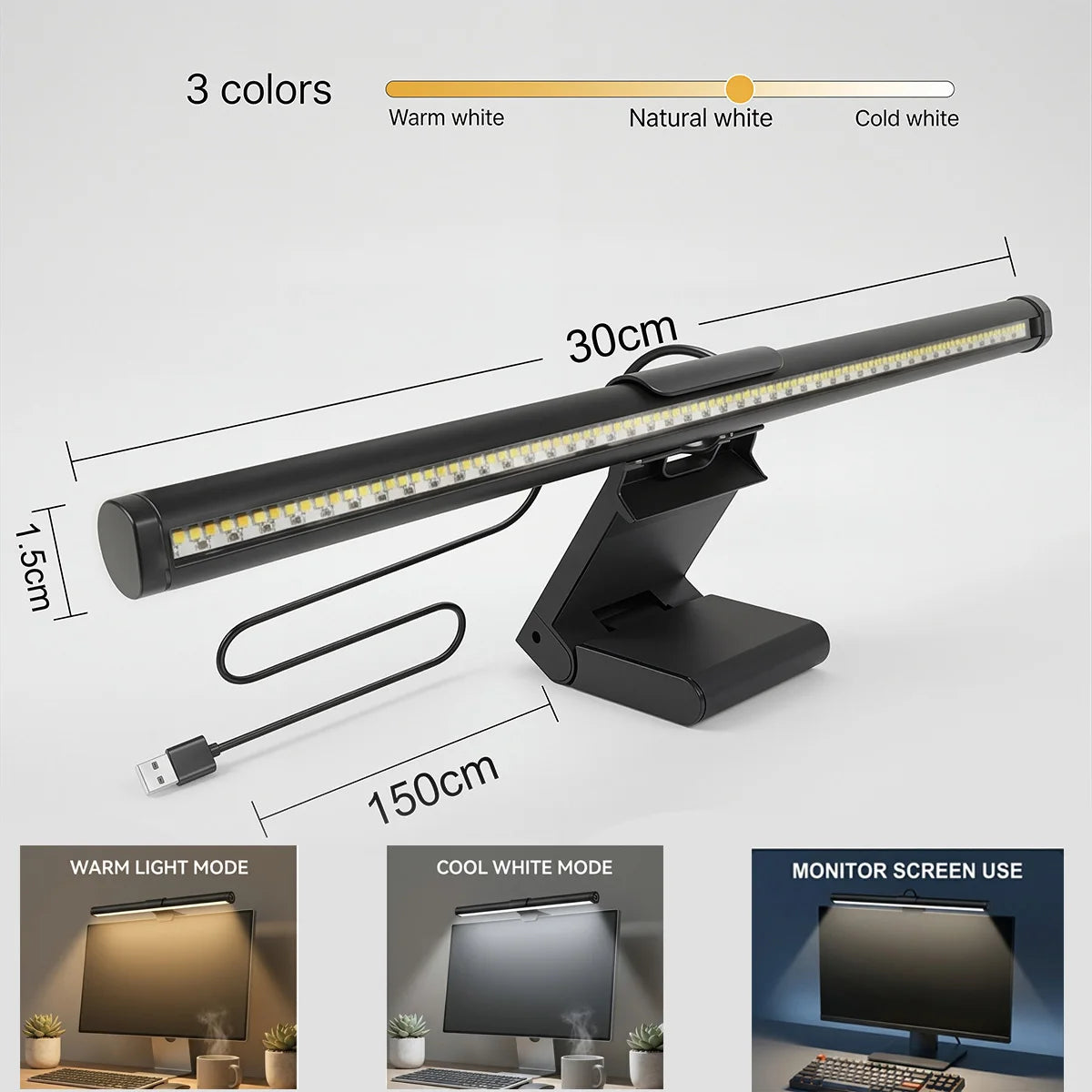 30cm USB LED Monitor Light Bar