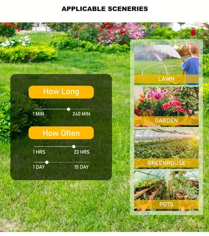 Programmable Automatic Irrigation Timer for Garden Hoses