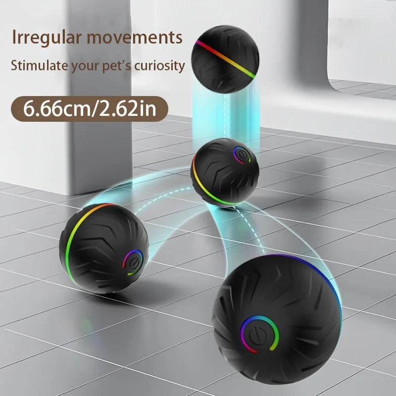 Intelligent Interactive Dog Toy with Rolling & Jumping