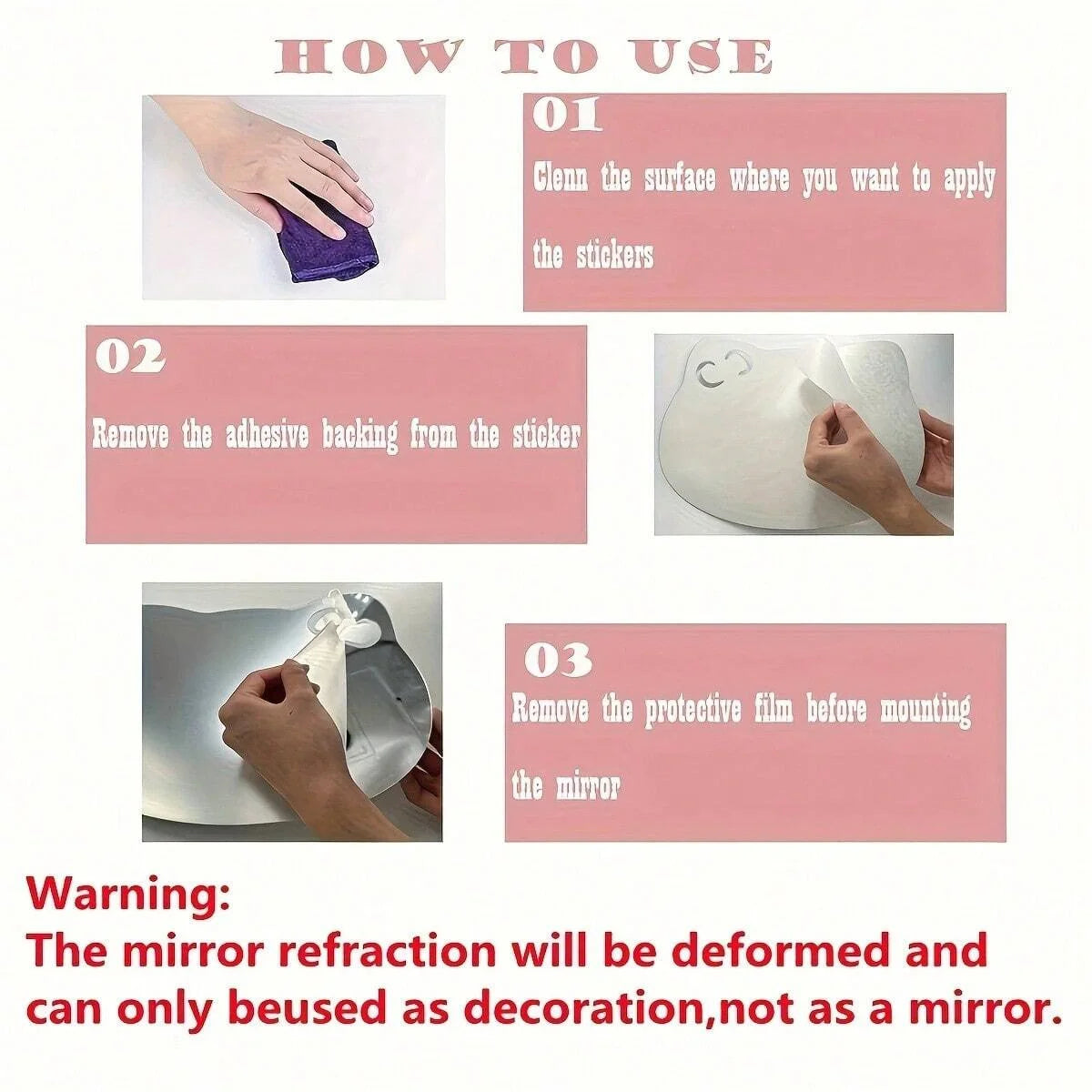 Self-Adhesive Acrylic Mirror Wall Stickers
