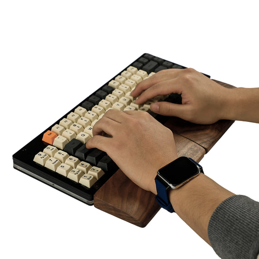 Wooden Walnut Wrist Rest for Split Keyboard