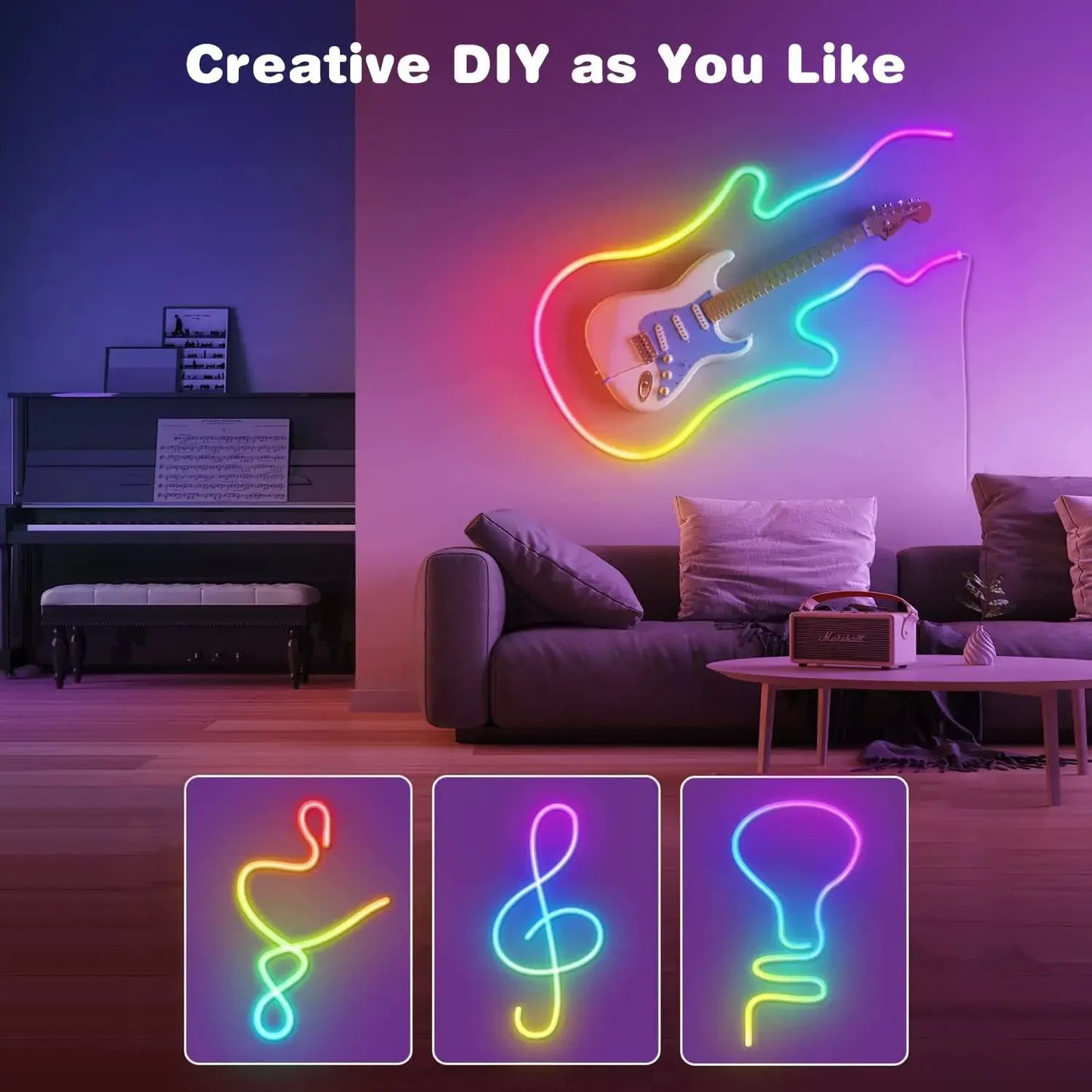 DC5V RGBIC Neon LED Strip Lights