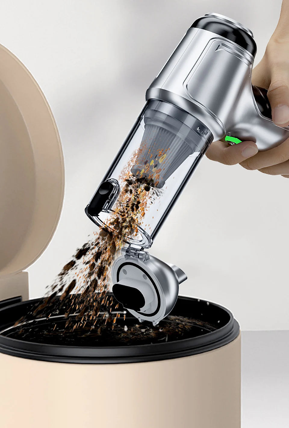 Wireless 3-in-1 Portable Car Vacuum with HEPA Filter & USB-C Charging