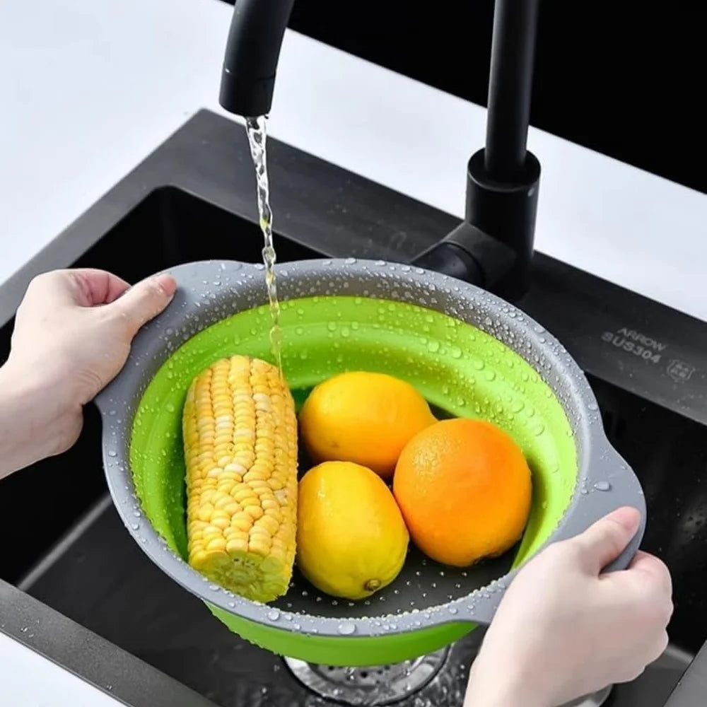 Foldable Kitchen Filter Pot with Handle & Base