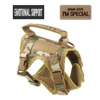 Tactical Cat Harness & Leash Set with Velcro Patches
