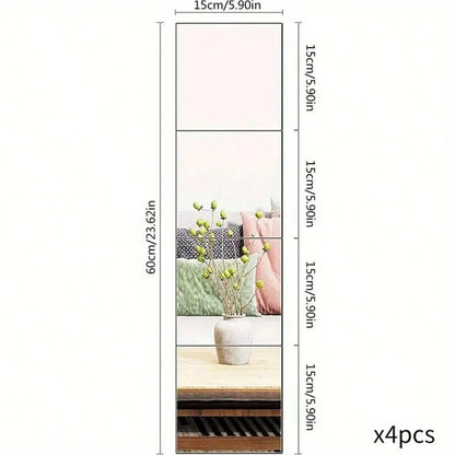 Self-Adhesive Acrylic Mirror Wall Stickers