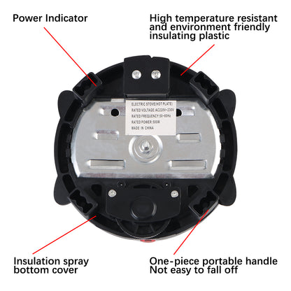 Milk Water Coffee Heating Furnace Multifunctional Mini Electric Heater Stove Hot Cooker Plate 500W 220V KitchenAppliance EU Plug