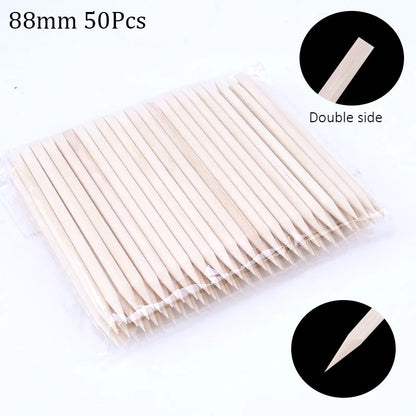 Orange Wood Nail Art Sticks