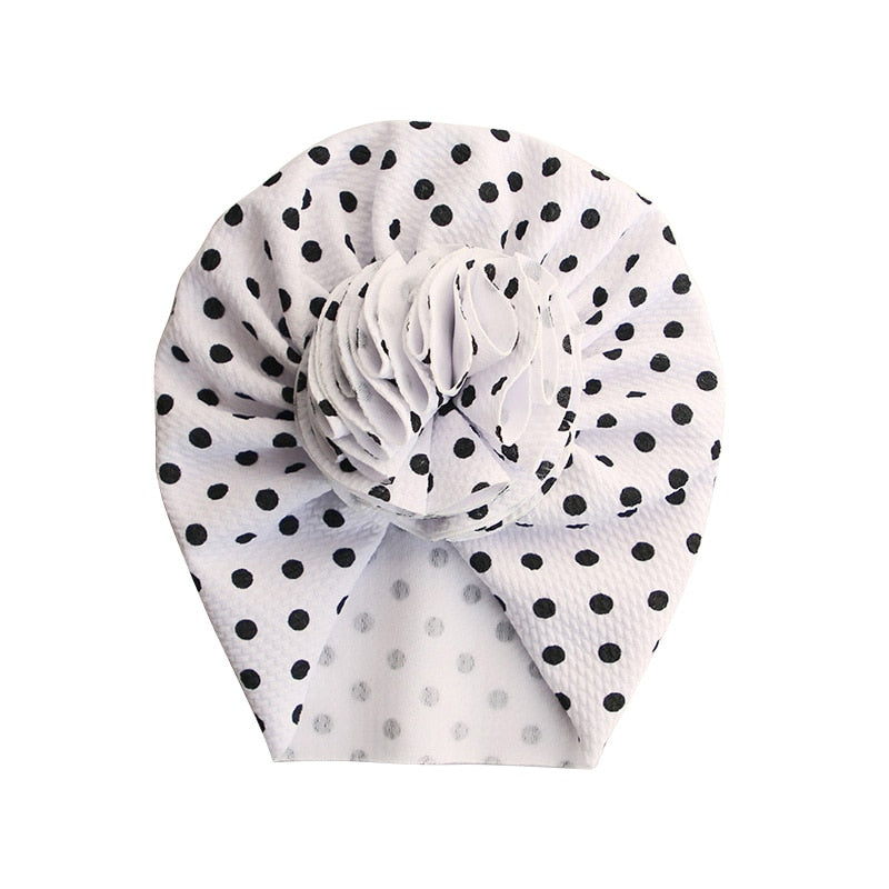 Cute Flower Baby Girl Hat Solid Color Newborn Infant Cap