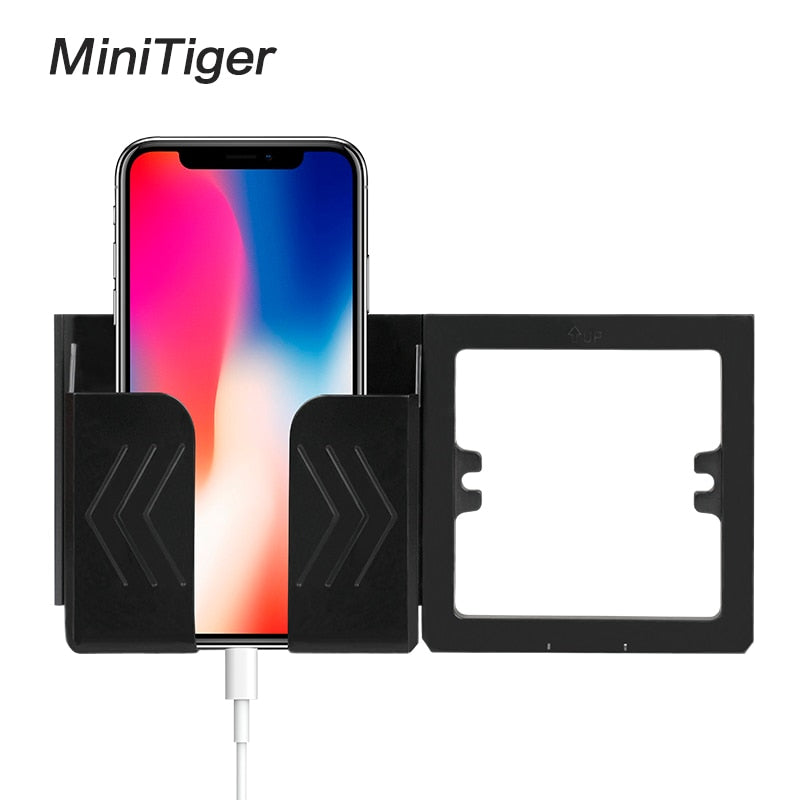 Minitiger Grey Wall Socket Phone Holder