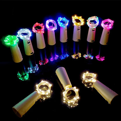 10pcs LED Wine Bottle String Lights Copper Wire