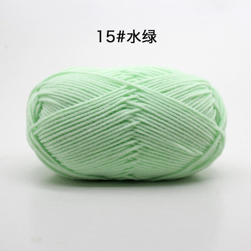 50g/Set 4ply Milk Cotton Knitting Wool Yarn