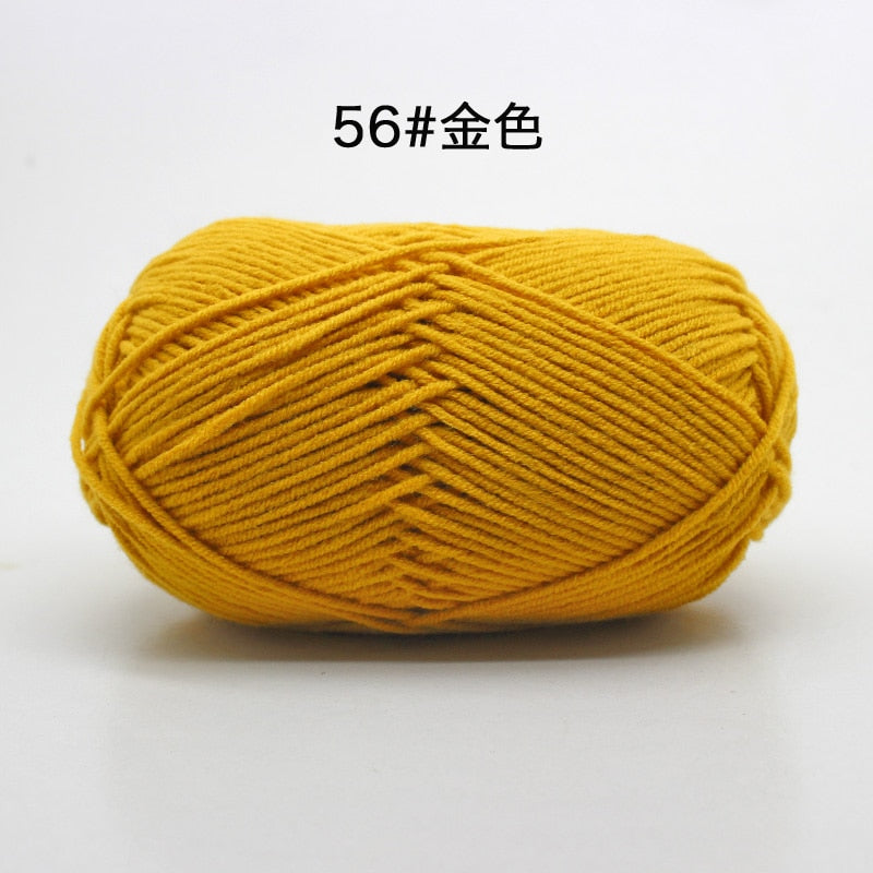 50g/Set 4ply Milk Cotton Knitting Wool Yarn