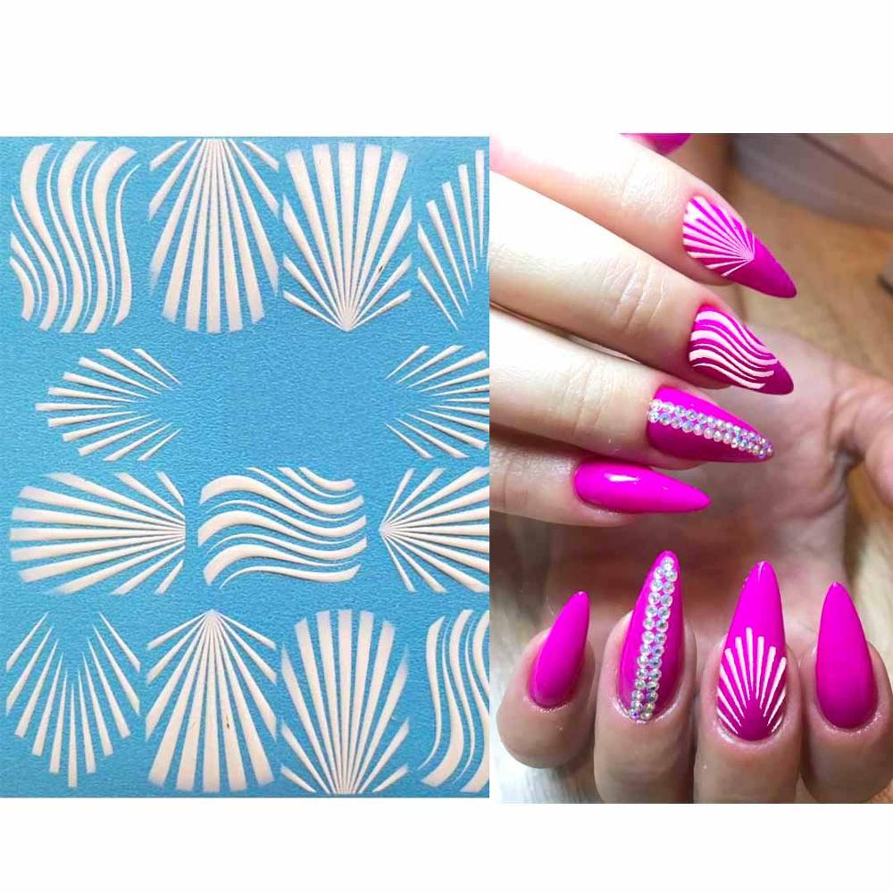 3D Acrylic Engraved  Nail Sticker