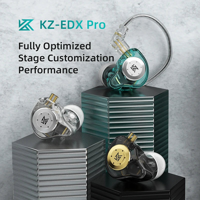 KZ EDX Pro HiFi Wired In-Ear Earphones with Detachable Cable