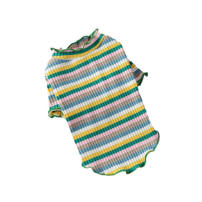 Striped Cotton Cat Vest – Spring Pet Clothes for Cats
