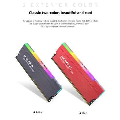 ARGB RAM Heatsink Cooler with Aluminum Heat Spreader for Desktop Memory