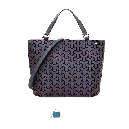 Luminous Geometric Reflective Tote Bag
