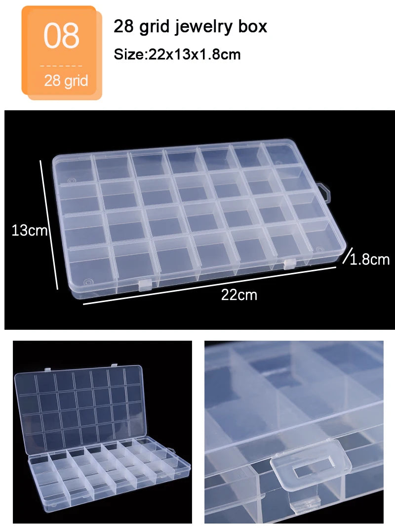 Plastic Box With Compartment Slot Organizer