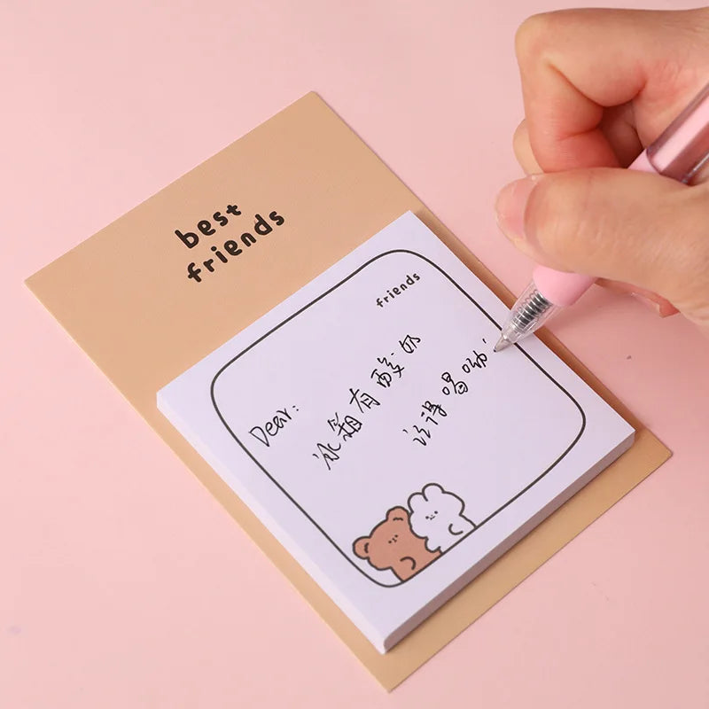 30 Sheets Cute Cartoon Bear Sticky Notes