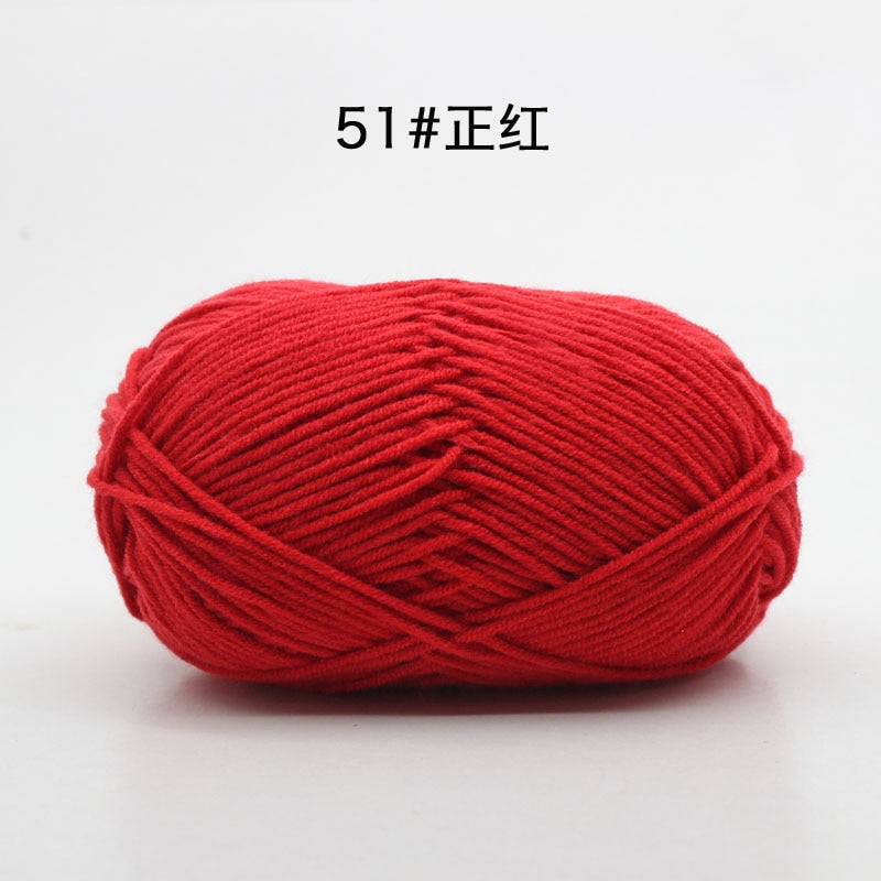 50g/Set 4ply Milk Cotton Knitting Wool Yarn