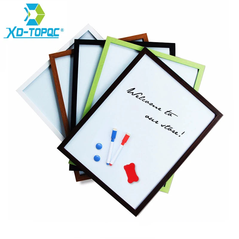 A3 Magnetic Dry Erase Whiteboard with Wooden Frame