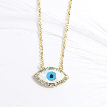 Eye Necklace Real 925 Sterling Silver