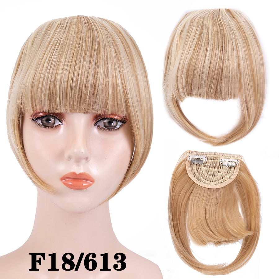 Leeons Short Synthetic Bangs Heat Resistant Hairpieces