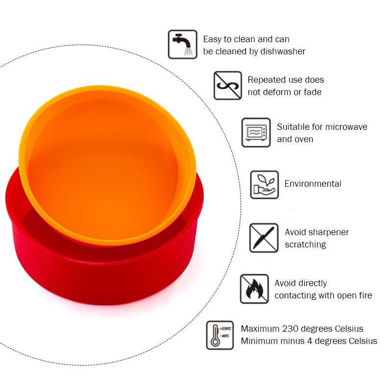 Round Silicone Cake Mold 4 6 8 10 Inch Silicone