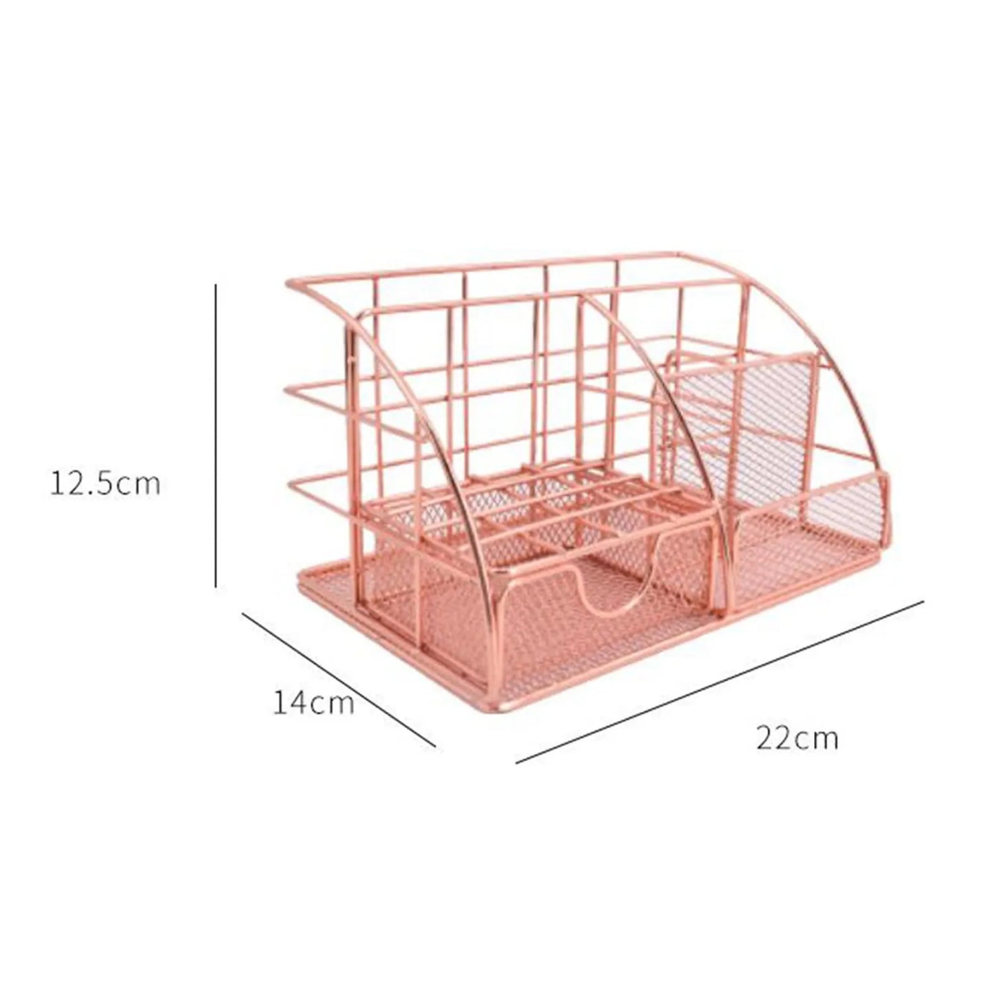Rose Gold Mesh Desk Organizer