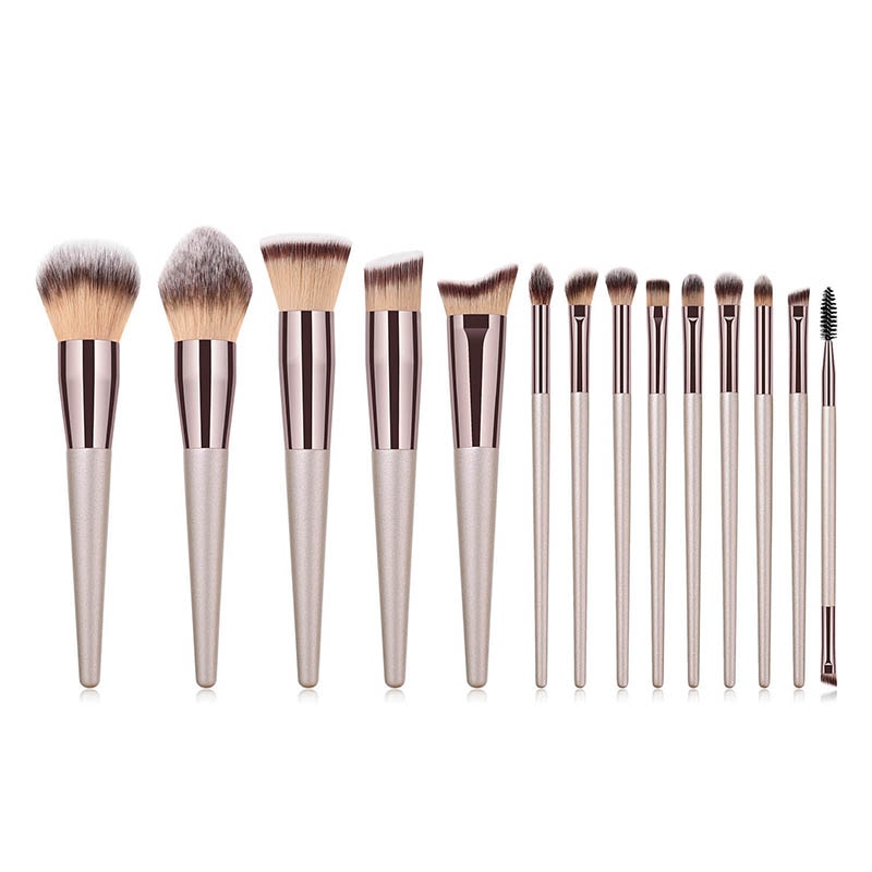 Champagne Makeup Brushes Set